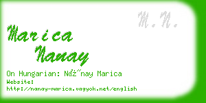 marica nanay business card